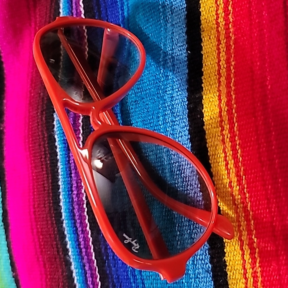 Vintage Limited Edition Red Orange Ray-Ban aviator sunglasses